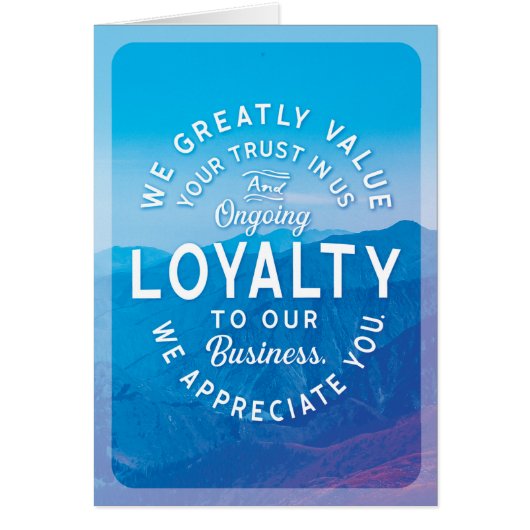 Zakelijke Bedankt van klanten voor uw loyaliteit e (Voorkant)