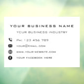 Zakelijke Bedrijfs Promotionele Gepersonaliseerde  Raamsticker (Vel 3)