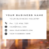 Zakelijke Bedrijfs Promotionele Gepersonaliseerde  Raamsticker (Vel 2)