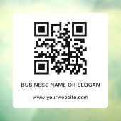 Zakelijke bedrijfs QR-code voor professionals Raamsticker (Vel 3)