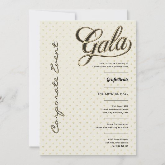 Zakelijke bedrijfscharityfondsenwerving Elegant Kaart (Voorkant)