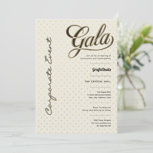 Zakelijke bedrijfscharityfondsenwerving Elegant Kaart (Staand voorkant)