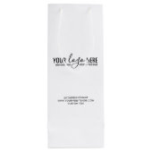 Zakelijke bedrijfslogo bedrijfsuitstalling  wijn cadeautas (Achterkant)