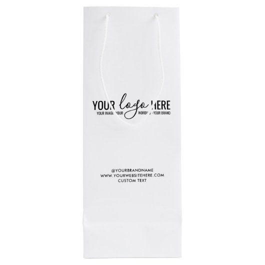 Zakelijke bedrijfslogo bedrijfsuitstalling  wijn cadeautas (Achterkant)