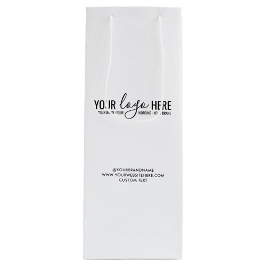 Zakelijke bedrijfslogo bedrijfsuitstalling  wijn cadeautas (Voorkant)