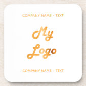 Zakelijke bedrijfslogo tekst slogan goud merk kleu bier onderzetter (Voorkant)