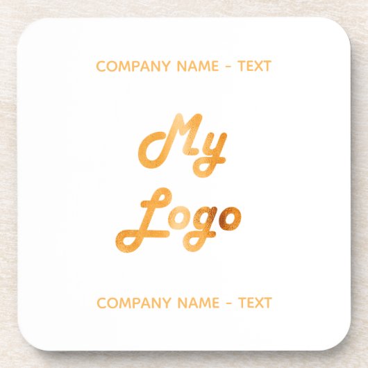 Zakelijke bedrijfslogo tekst slogan goud merk kleu bier onderzetter (Voorkant)