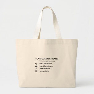 Zakelijke bedrijfspersoonlijke promotionele brandi grote tote bag
