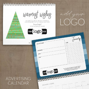 Zakelijke begroeting met logo-cadeau kalender