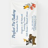 Zakelijke benodigdheden voor huisdierensnacks spandoek (Verticaal)