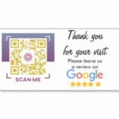 Zakelijke beoordeling met Google Reviewen QR Code  Sticker (Voorkant)