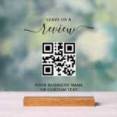 Zakelijke beoordeling met QR-code Acryl Bord (Neutraal)