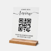Zakelijke beoordeling met QR-code Acryl Bord (Hoek)