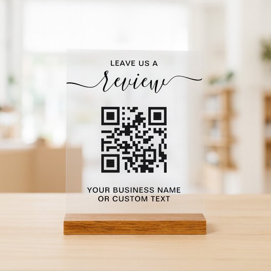 Zakelijke beoordeling met QR-code Acryl Bord