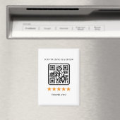 Zakelijke beoordelingslink QR-code 2,5" x 3,5" Magneet (Insitu (Vaatwasser))