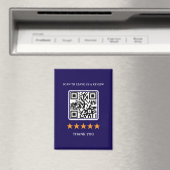 Zakelijke beoordelingslink QR-code 2,5" x 3,5" Magneet (Insitu (Vaatwasser))
