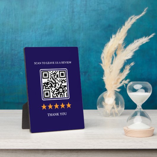 Zakelijke beoordelingslink QR-code 5" x 7" Fotoplaat (Zijkant)