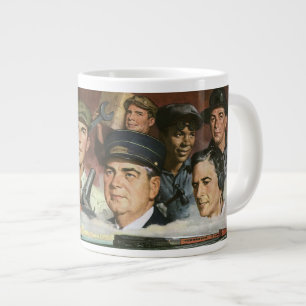 Zakelijke beroepen, vintage patriottisch patriotti grote koffiekop