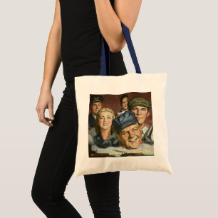 Zakelijke beroepen, vintage patriottisch patriotti tote bag