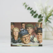 Zakelijke bezettingen,  patriottisch patriottisme briefkaart (Staand voorkant)