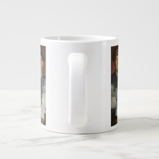 Zakelijke bezettingen,  patriottisch patriottisme grote koffiekop (Achterkant)