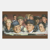 Zakelijke bezettingen, patriottisch patriottisme rechthoekige sticker (Voorkant)