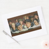 Zakelijke bezettingen, patriottisch patriottisme rechthoekige sticker (Envelop)