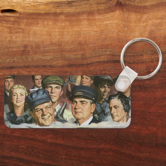 Zakelijke bezettingen,  patriottisch patriottisme sleutelhanger (Voorkant)