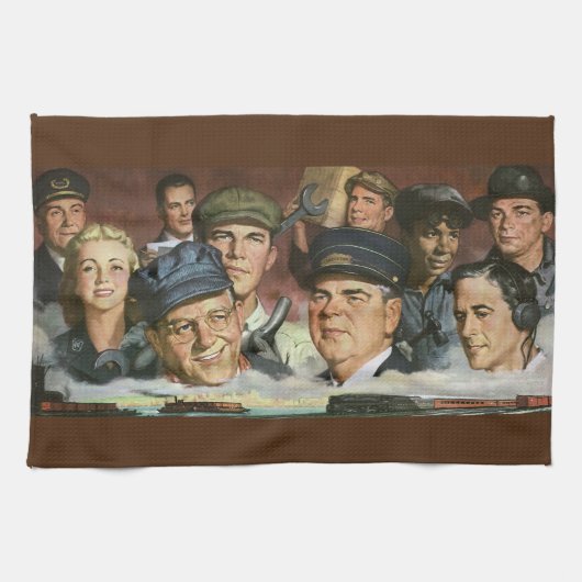 Zakelijke bezettingen,  patriottisch patriottisme theedoek (Horizontaal)