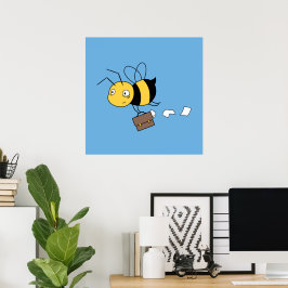 Zakelijke Bij, Vermoeide Gestresste Bij met Akteta Poster
