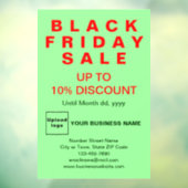 Zakelijke Black Friday Sale Lichtgroen Raamsticker (Vel 3)