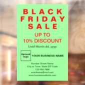 Zakelijke Black Friday Sale Lichtgroen Raamsticker (Vel 2)