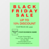 Zakelijke Black Friday Sale Lichtgroen Raamsticker (Vel)