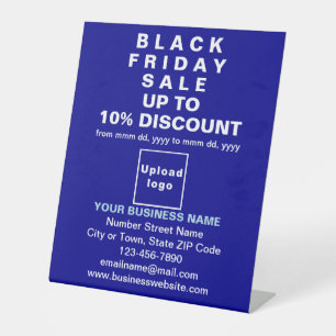 Zakelijke Black Friday Sale op blauwe sokkelbord Reclamebord Met Voetstuk