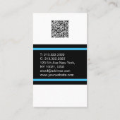 Zakelijke Blauwe en Zwarte Kleur Moderne Stijl Visitekaartje (Achterkant)