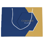 Zakelijke blauwe tas groot cadeauzakje (Voorkant)