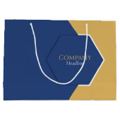 Zakelijke blauwe tas groot cadeauzakje (Achterkant)