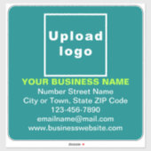 Zakelijke Blauwgroen Groene Grote Vierkante Vinyl Sticker (Vel)