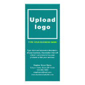 Zakelijke Blauwgroen rackKaart Reclamekaart (Voorkant)