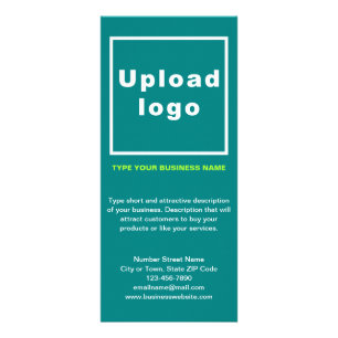 Zakelijke Blauwgroen rackKaart Reclamekaart