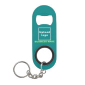 Zakelijke Blauwgroen Sleutelhanger en bottenopener Mini Flessenopener (Voorkant)