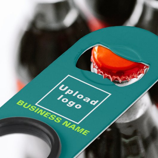 Zakelijke Blauwgroen Sleutelhanger en bottenopener Mini Flessenopener