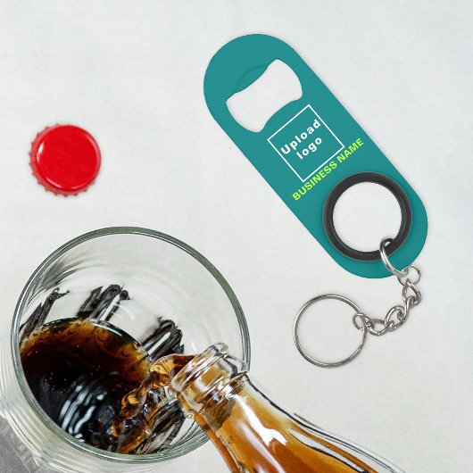 Zakelijke Blauwgroen Sleutelhanger en bottenopener Mini Flessenopener