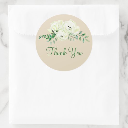 Zakelijke Bloemen Dank u Stickers (Tas)
