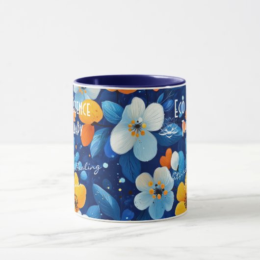 Zakelijke Bloemen Mok met Levendige Bloemen - Cust (Midden)