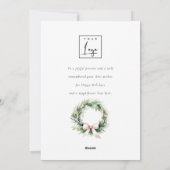 Zakelijke Blush Christmas Wreath Corporate Logo Feestdagenkaart (Achterkant)