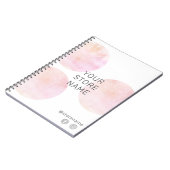 Zakelijke Blush Waterverf cirkels sociale media Notitieboek (Linkerzijde)