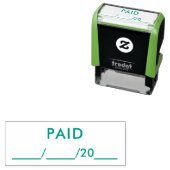 Zakelijke boekhouding Blue Ink BETAALD met datum Zelfinktende Stempel (In situ)