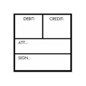 Zakelijke boekhouding Creditering Aangepaste Stemp Rubberstempel (Afrduk)