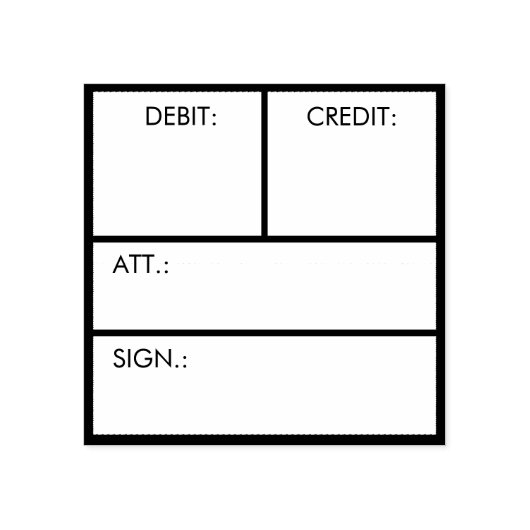 Zakelijke boekhouding Creditering Aangepaste Stemp Rubberstempel (Afrduk)